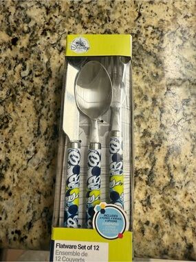 Disney Mickey Mouse Flatware Set - Blue & Yellow Handle